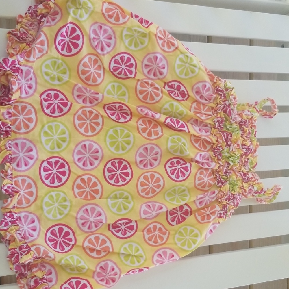 Gymboree 2t sundress line orange grapefruit